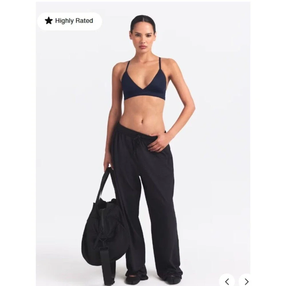 NEW NikeSKIMS Shine Triangle Bra Obsidian Black Large Nike SKIMS NWT